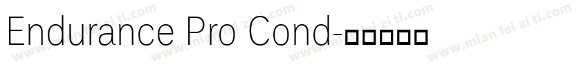 Endurance Pro Cond字体转换